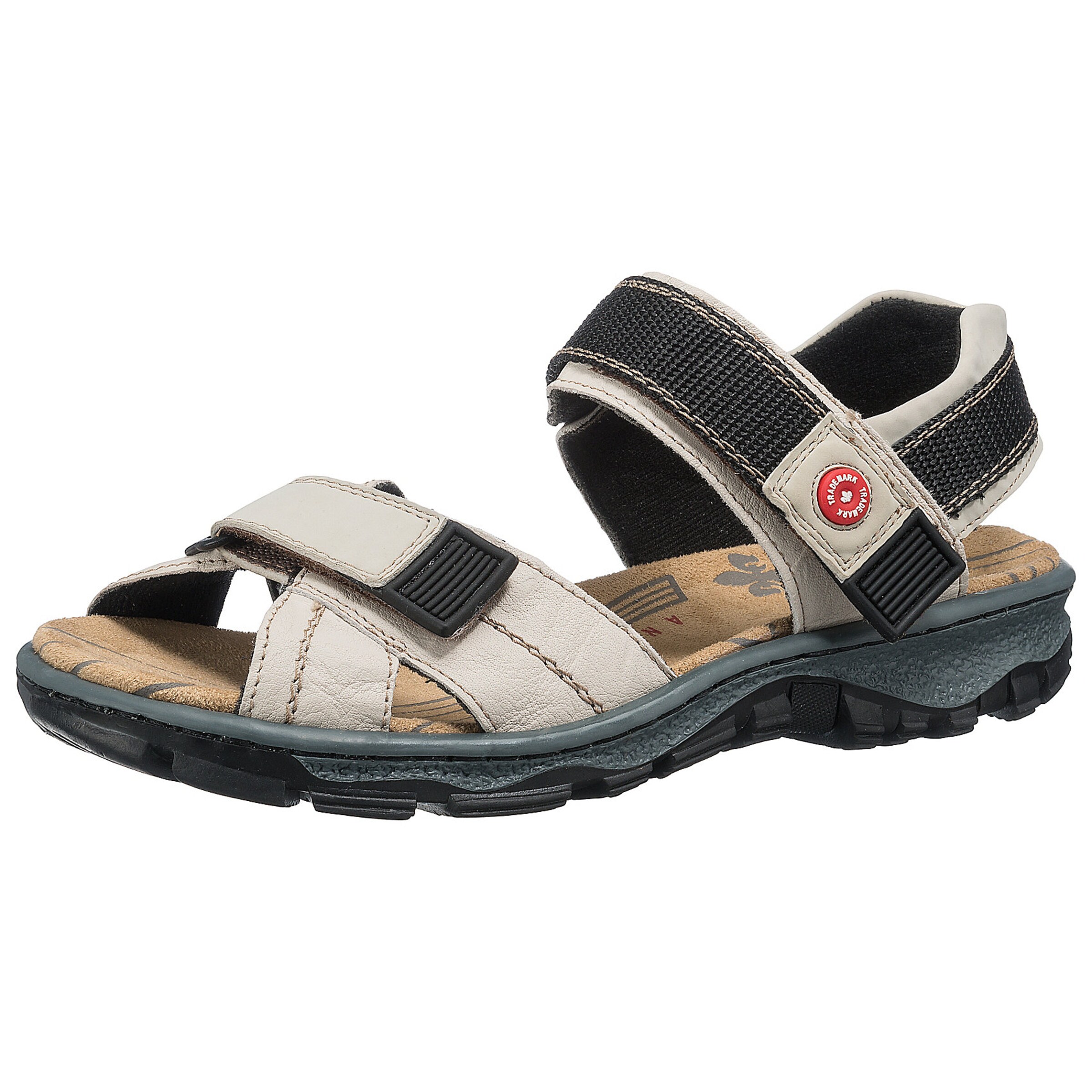 RIEKER - Trekkingsandale in schwarz