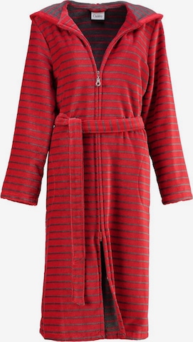 Cawö Long Bathrobe 'Shades' in Red: front