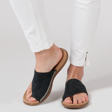 GABOR T-Bar Sandals in Black: front