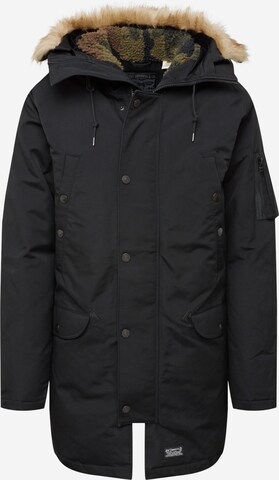 LEVI'S ® Winterparka 'Davidson' in Zwart: voorkant