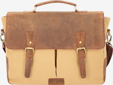 Dermata Document Bag in Brown: front