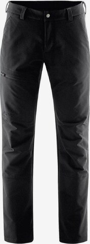 Maier Sports Regular Workout Pants 'HERRMANN' in Black: front