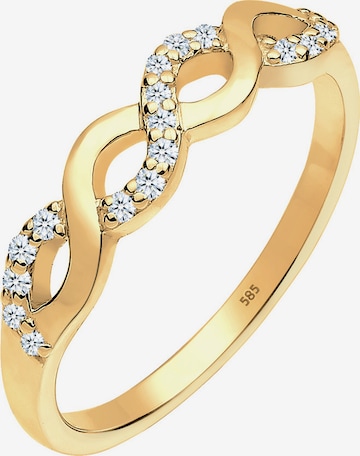Elli DIAMONDS Ring 'Infinity' in Goud: voorkant