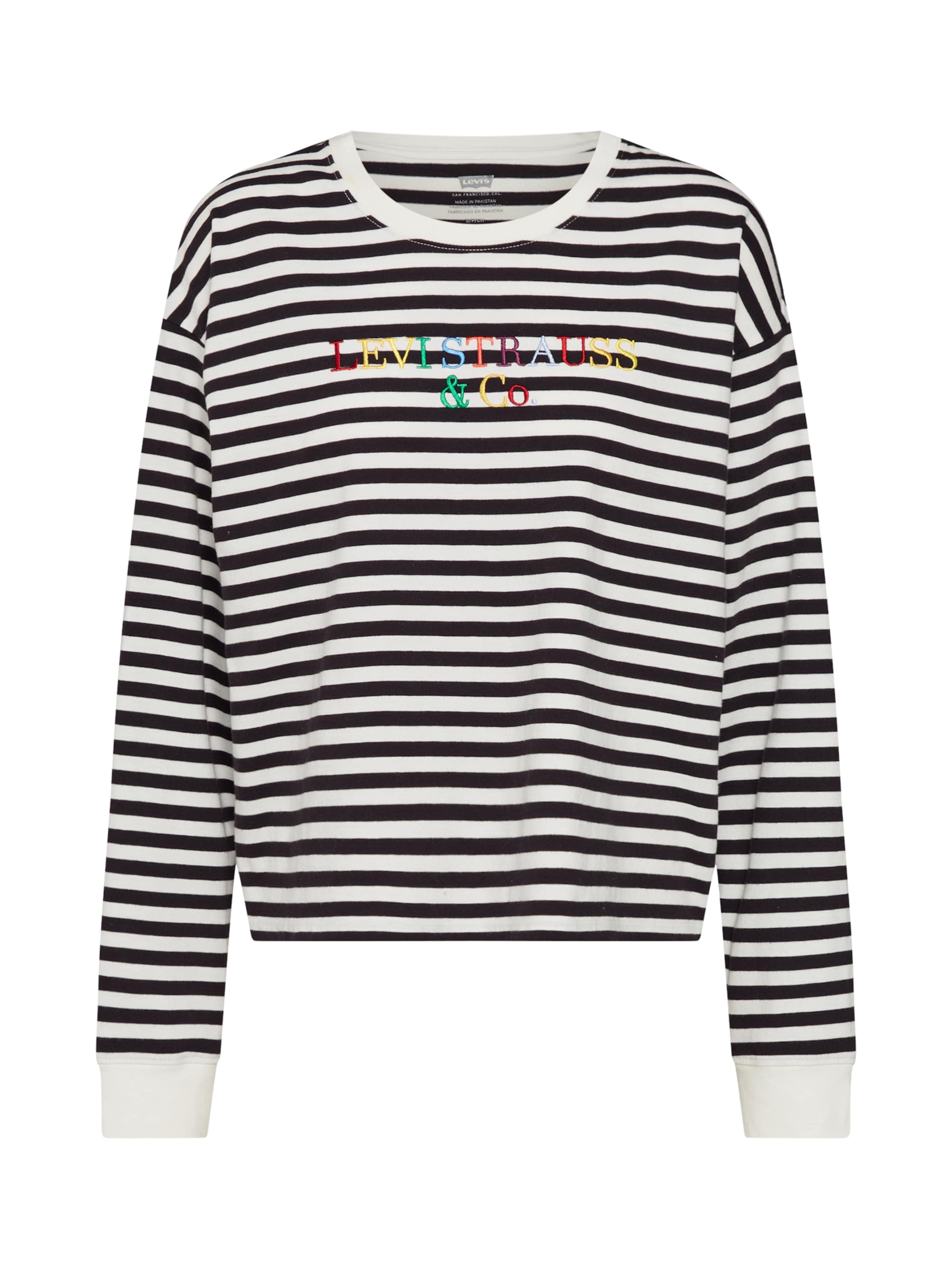 LEVI'S - Shirt 'GRAPHIC LONG SLEEVE TEE' in de kleur Zwart