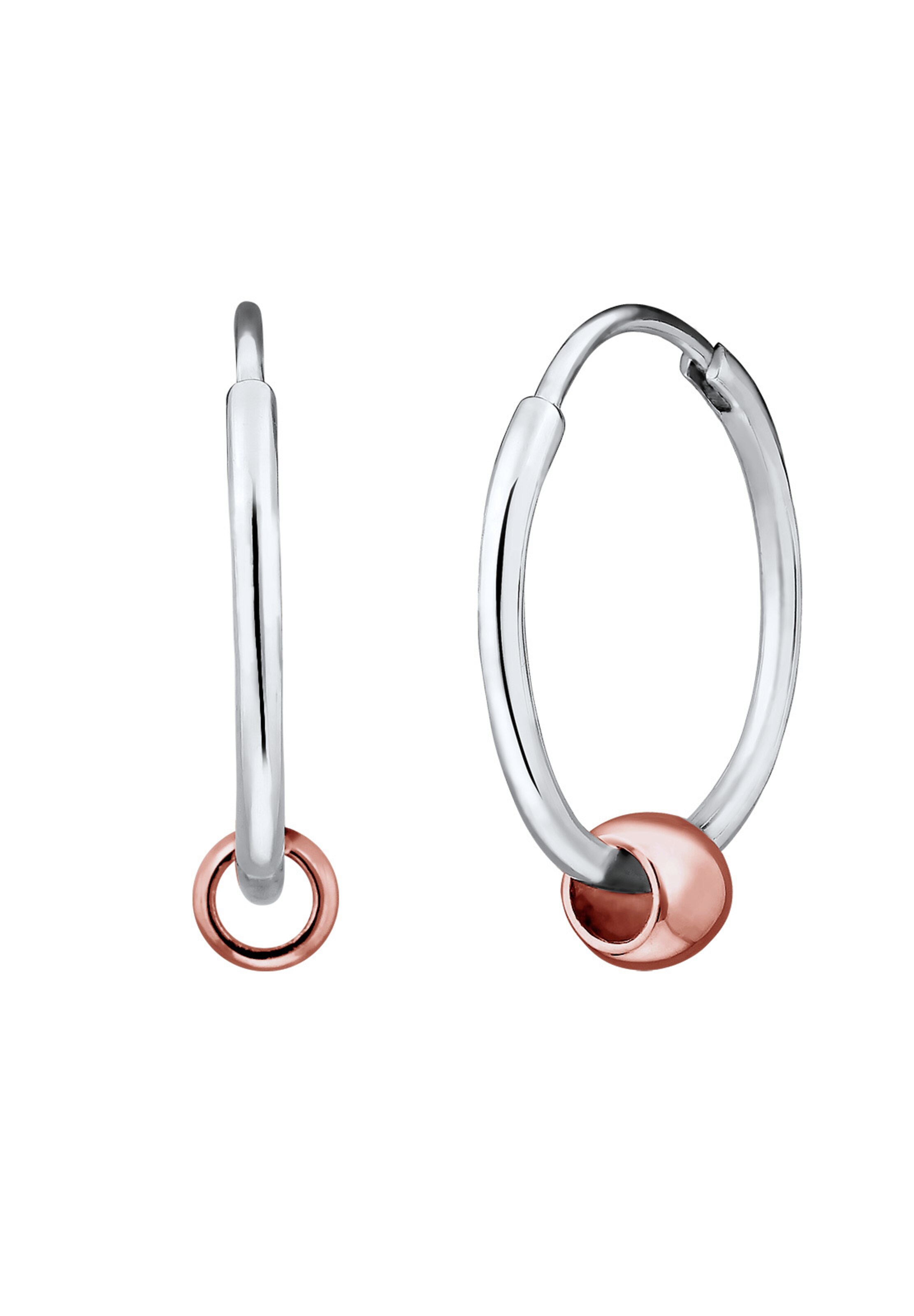 Boucles d'oreilles 'Bi Color_Tri Color' ELLI en argent