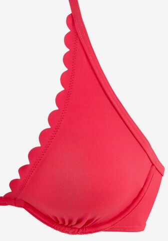 LASCANA Triangel Bikinitop 'Scallop' in Pink