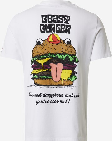 GUESS Shirt 'Best Burger' in Weiß