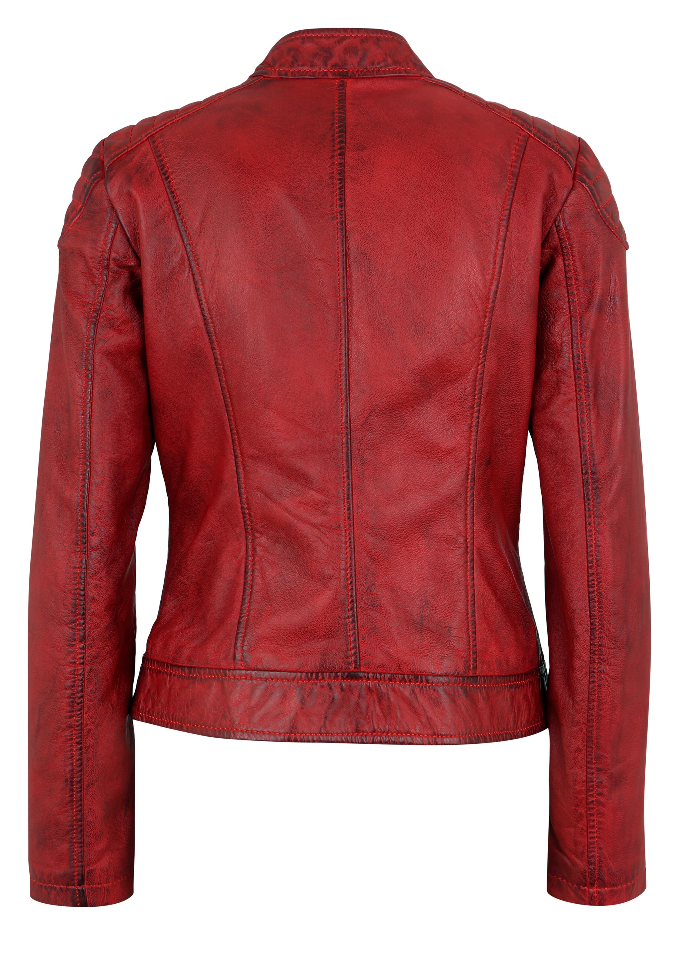 7ELEVEN Lederjacke 'Riviera' in Rot