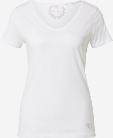 Key Largo T-shirt 'Toast' i vit: framsida