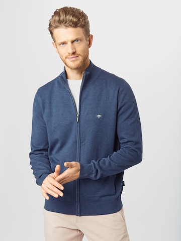 FYNCH-HATTON Regular Fit Strickjacke in Blau: predná strana