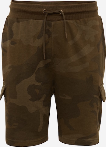 Pantalon cargo 'Terry' Urban Classics en vert : devant