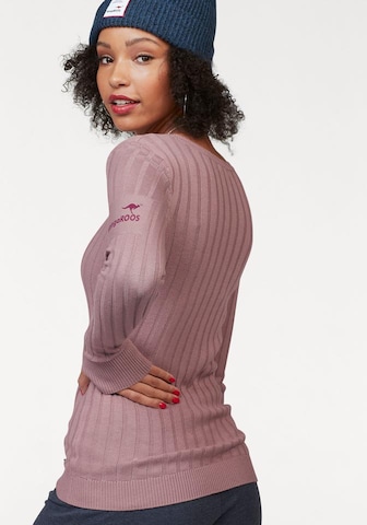 KangaROOS V-Ausschnitt-Pullover in Pink