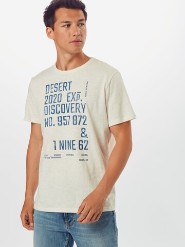 Coupe regular T-Shirt TOM TAILOR en blanc : devant
