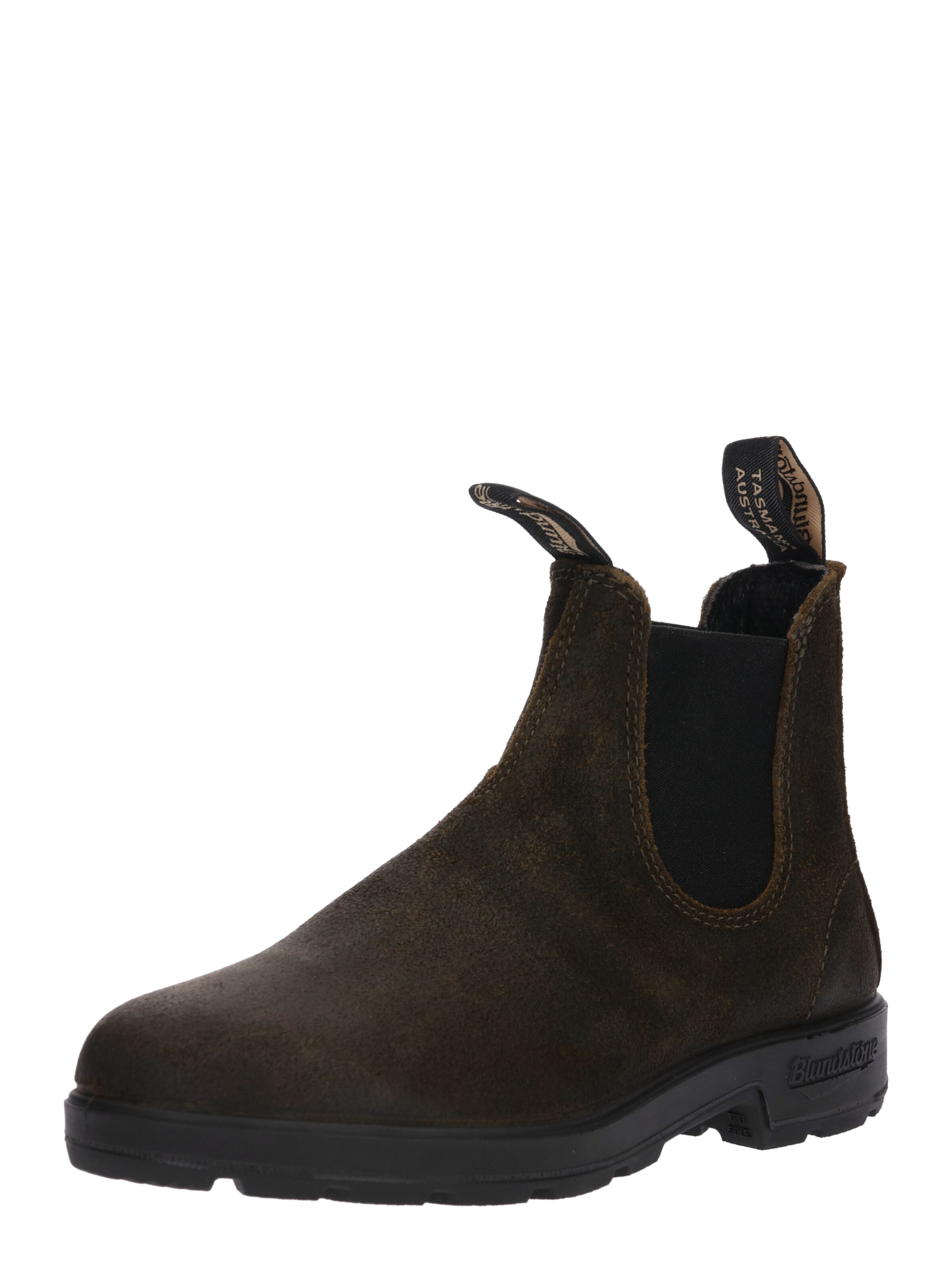 Blundstone - Chelsea boots 'PU/TPU-Elastic Side V cut Dark Olive Suede' in de kleur Olijfgroen