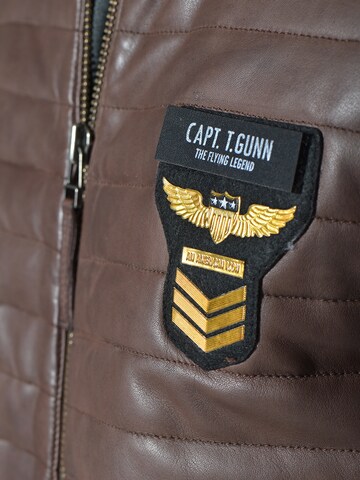 TOP GUN Lederjacke  ' TG-1002 ' in Braun