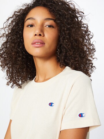 Champion Reverse Weave T-Shirt in Beige