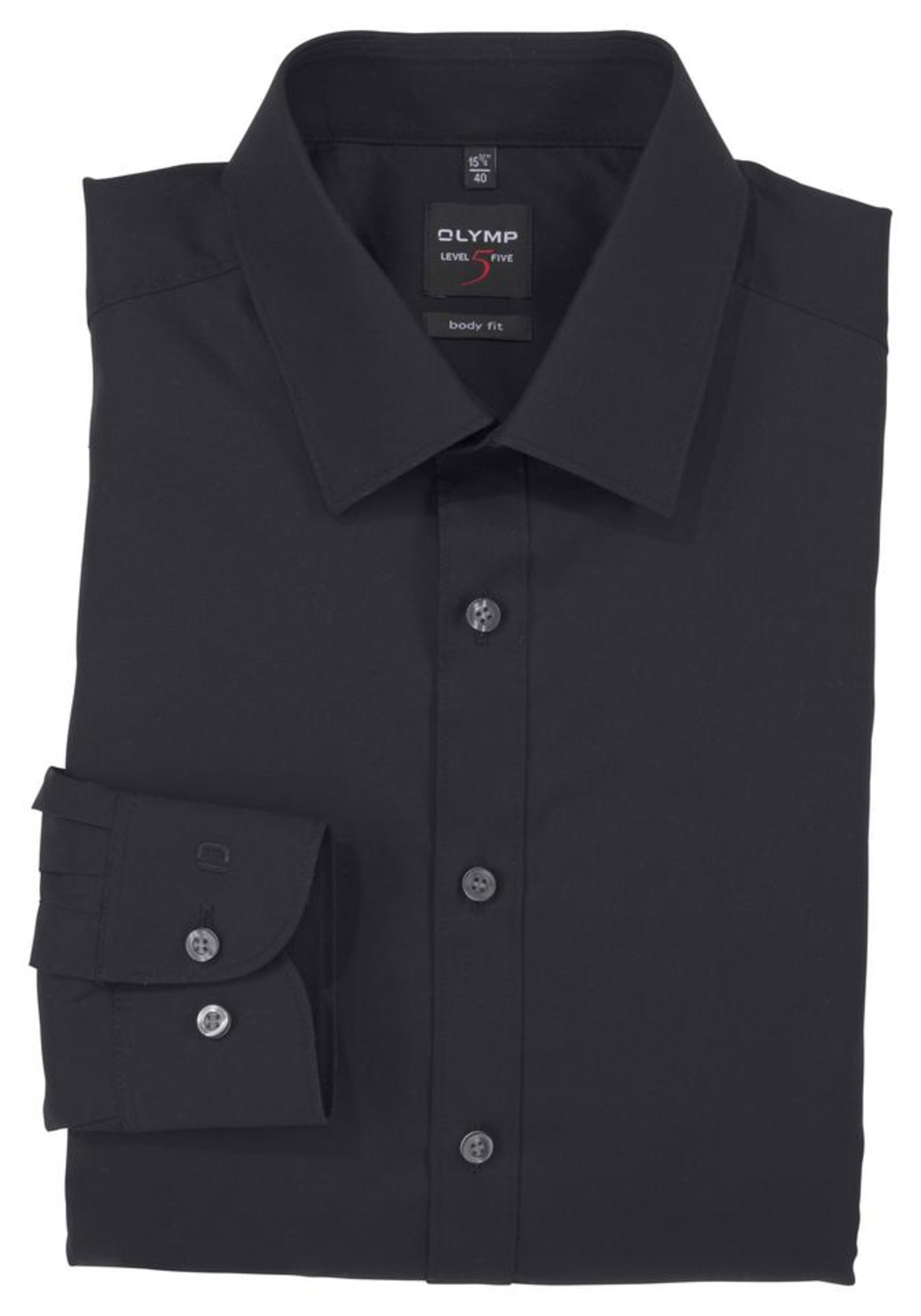 OLYMP Slim Fit Hemd 'Level Five' in Schwarz