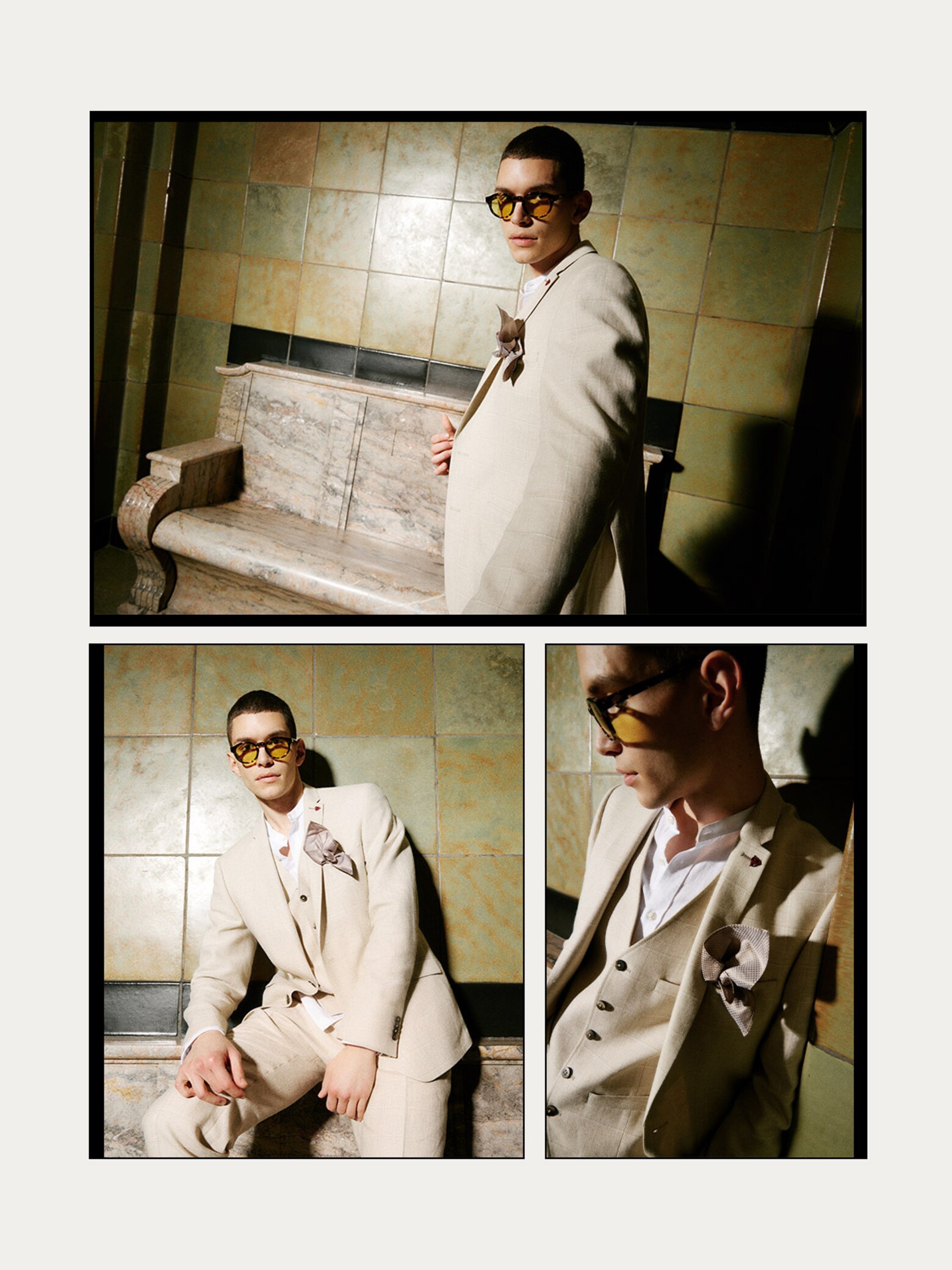 Akim - Classy Beige Suit Look by ROY ROBSON