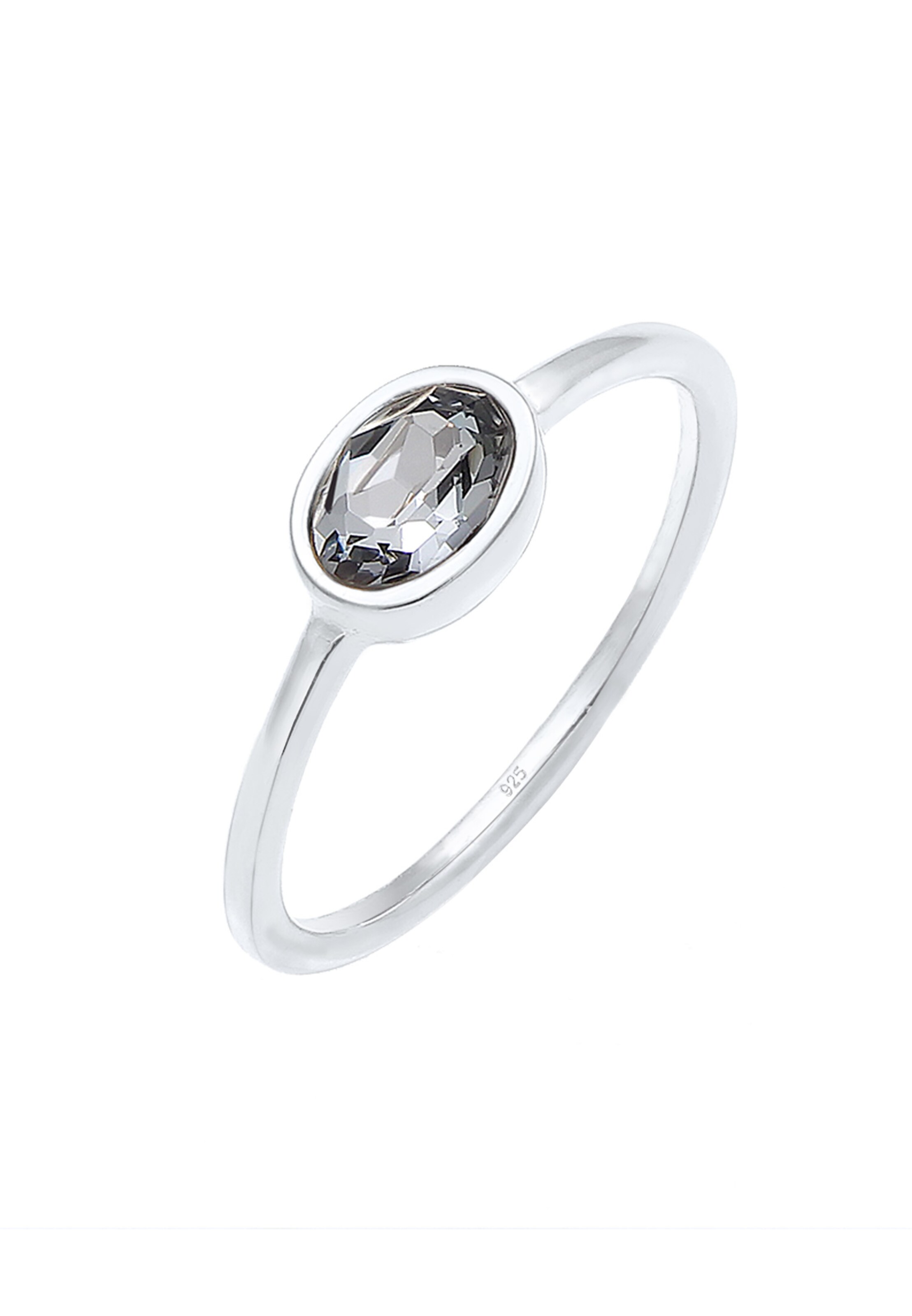 ELLI Ring 'Oval' in Silber: Vorderseite