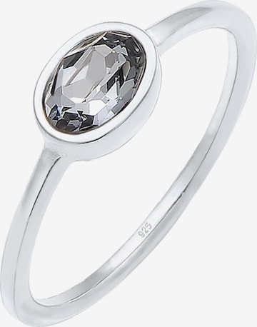 ELLI - Anillo 'Oval' en plata: frente