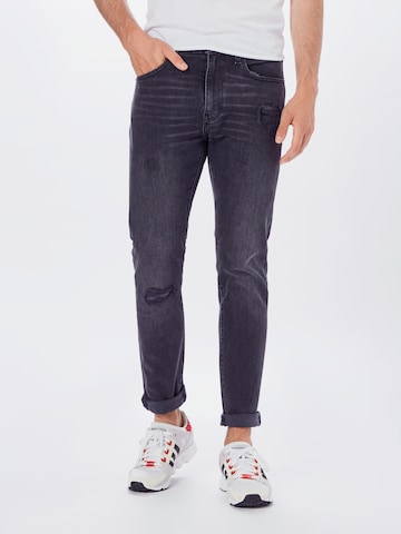 LEVI'S ® Tapered Jeans '512™' in Zwart: voorkant