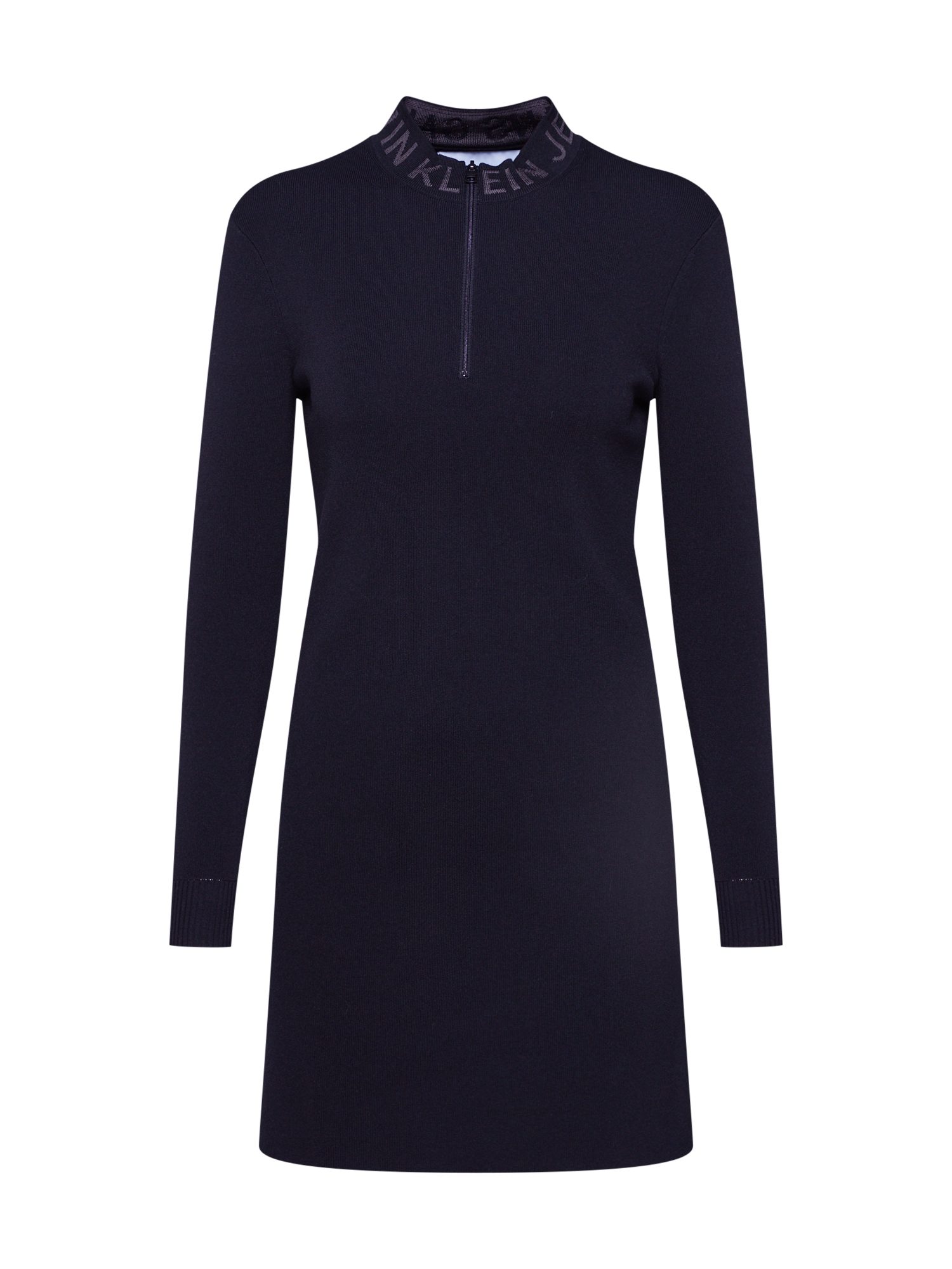 Sukienki YERPl Calvin Klein Jeans Sukienka NECK LOGO FITTED SWEATER DRESS w kolorze Czarnym 