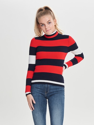 Pull-over 'Karol' ONLY en rouge : devant