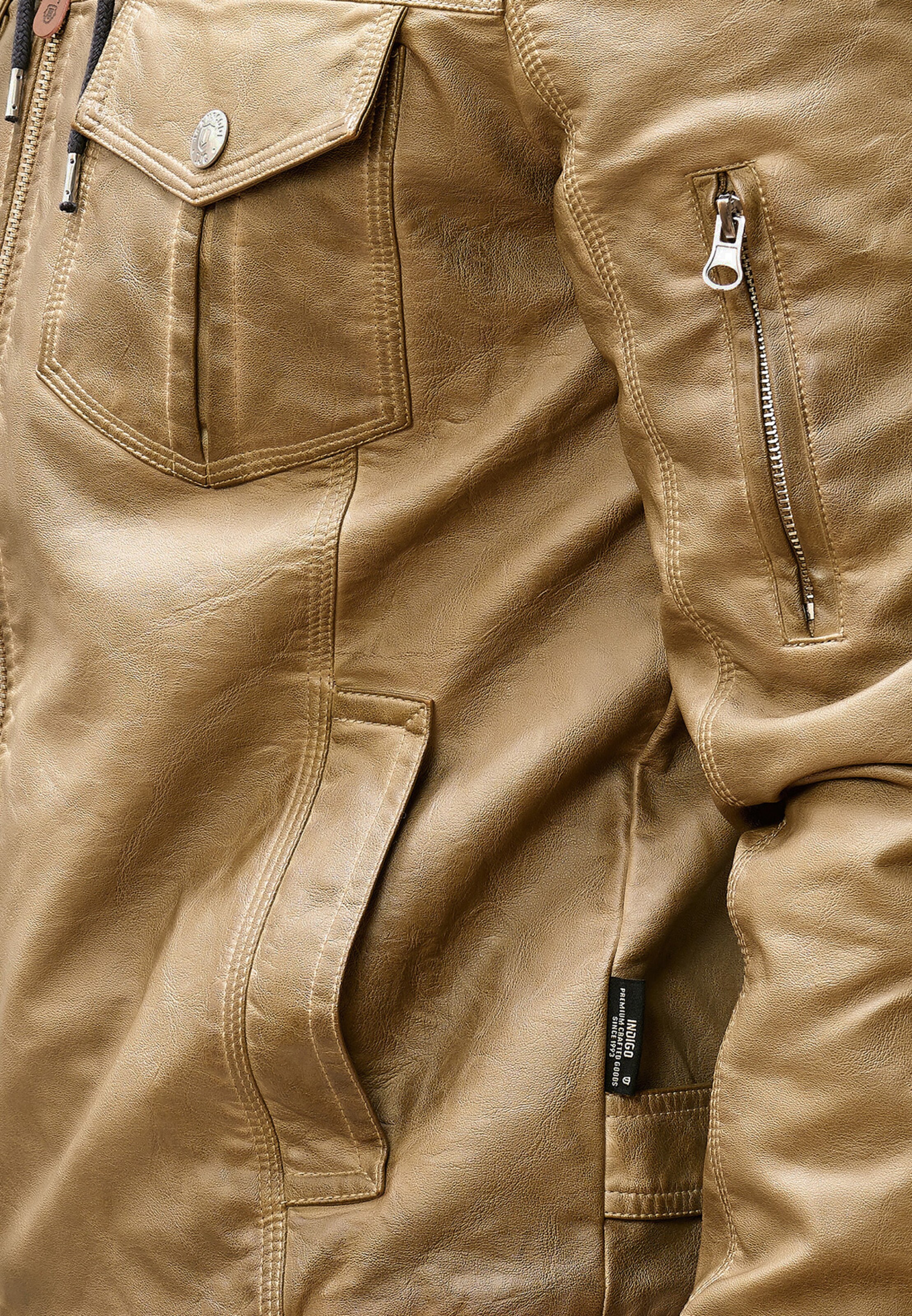 INDICODE JEANS Between-season jacket 'Aaron' in Beige