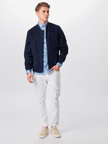 OLYMP Slim fit Button Up Shirt 'Level 5 City' in Blue