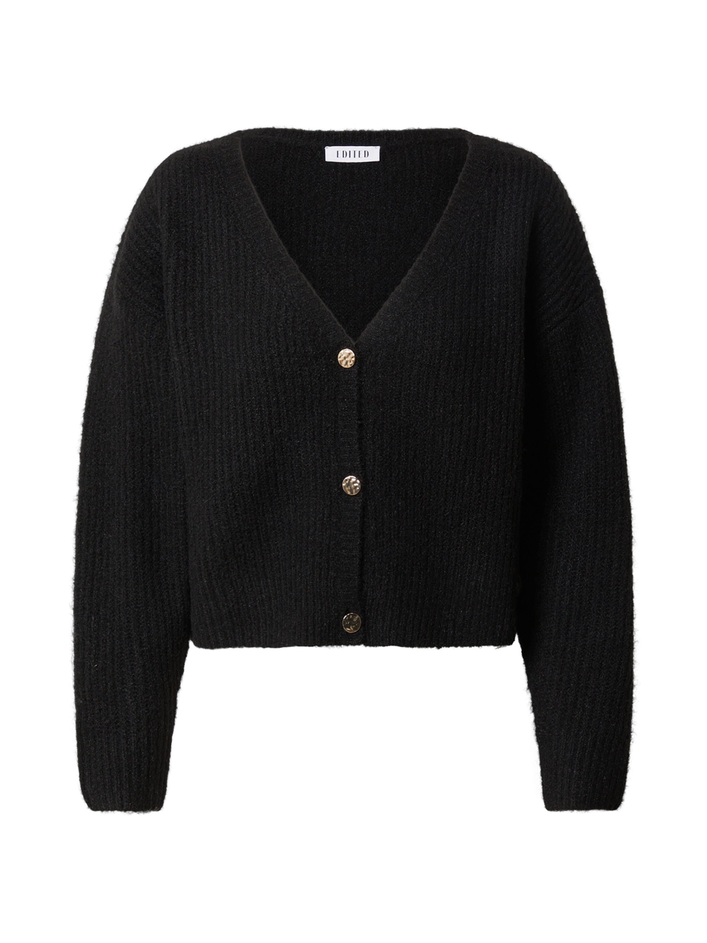 EDITEDKardigan 'Ronja' - crna boja: prednji dio