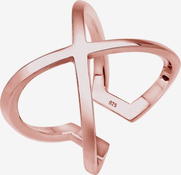 ELLI Ring 'Kreuz' in Gold: front