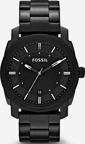 FOSSIL Analoginen kello 'Machine' värissä musta: edessä
