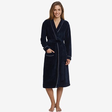 SCHIESSER Short Bathrobe in Blue