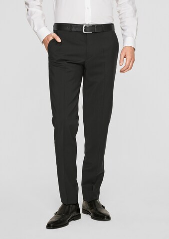 s.Oliver BLACK LABEL Slimfit Pantalon 'Cesano' in Zwart: voorkant