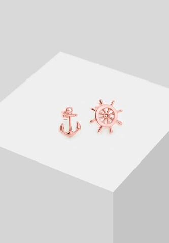 ELLI Oorbellen 'Anker & Steuerrad' in Goud