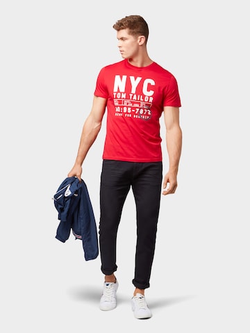 TOM TAILOR T-Shirt in Rot