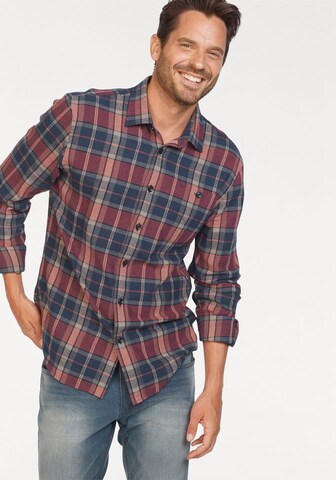 Man's World Regular fit Button Up Shirt in Red: front