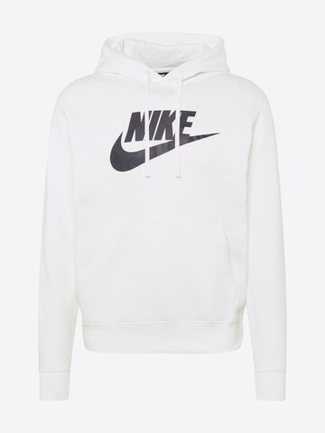 Nike Sportswear Regular fit Μπλούζα φούτερ 'Club Fleece' σε λευκό: μπροστά