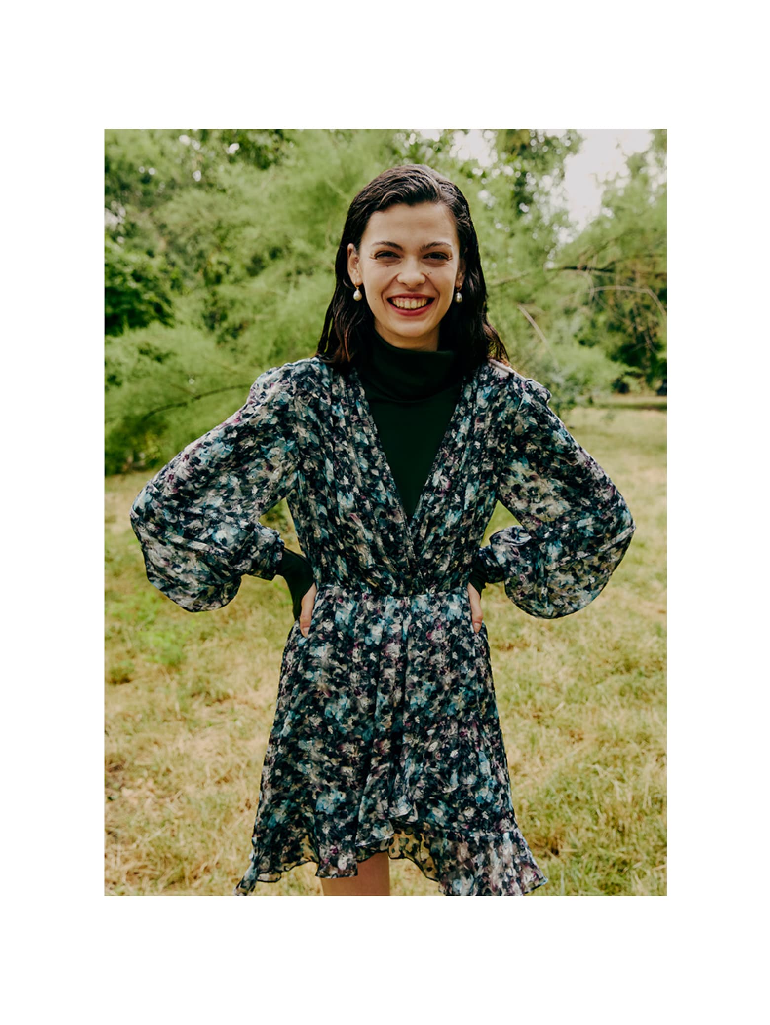 Silvia A - Print Mini Dress Look