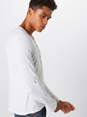 Key Largo Regular Fit Langarmshirt 'MLS00038' in Weiß