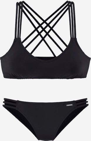 BRUNO BANANI Bralette Bikini in Black: front
