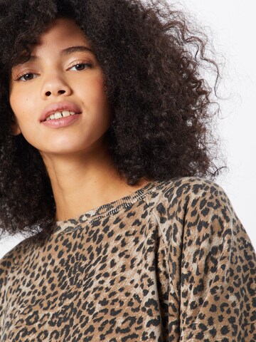 Bluză de molton 'Super Oversized Flame Sweatshirt' de la Ragdoll LA pe maro