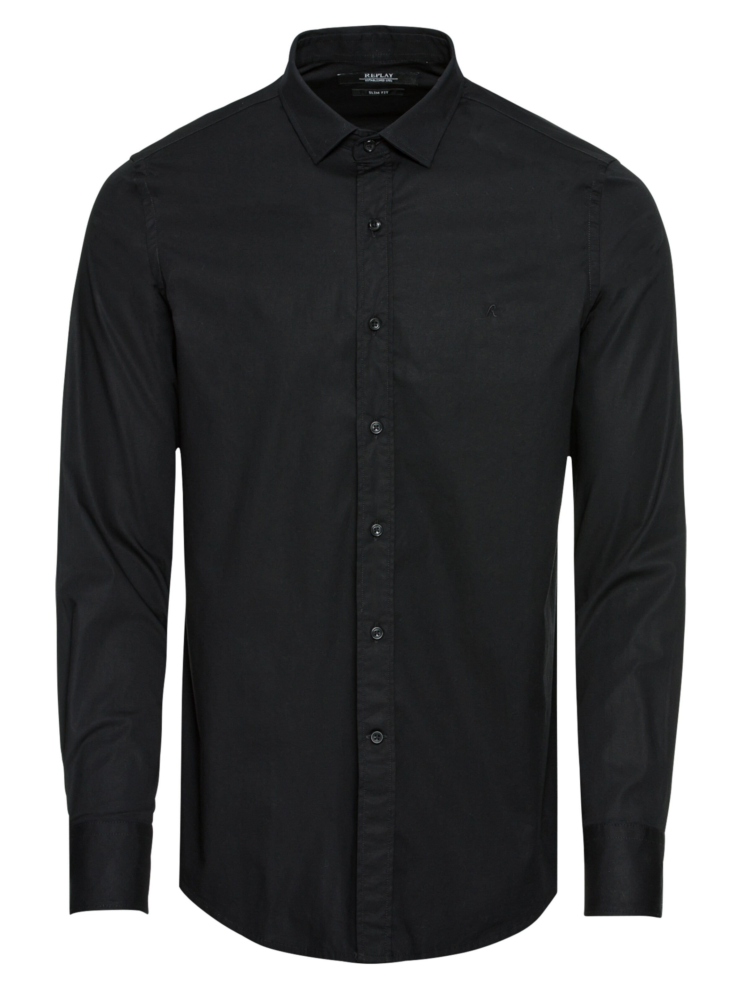REPLAY - Overhemd in de kleur Zwart