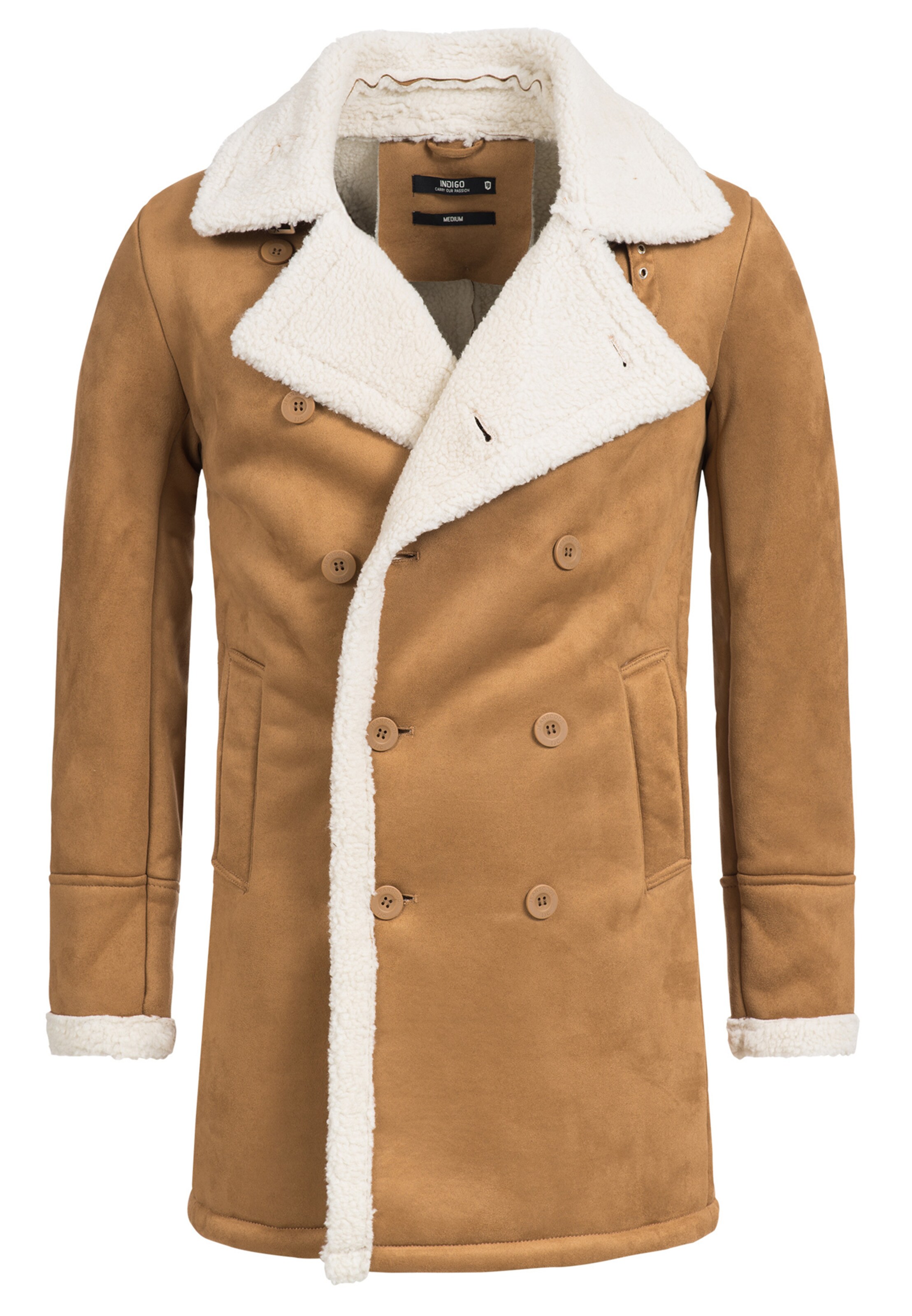 INDICODE JEANS Winterjas 'Barlow' in Bruin: voorkant