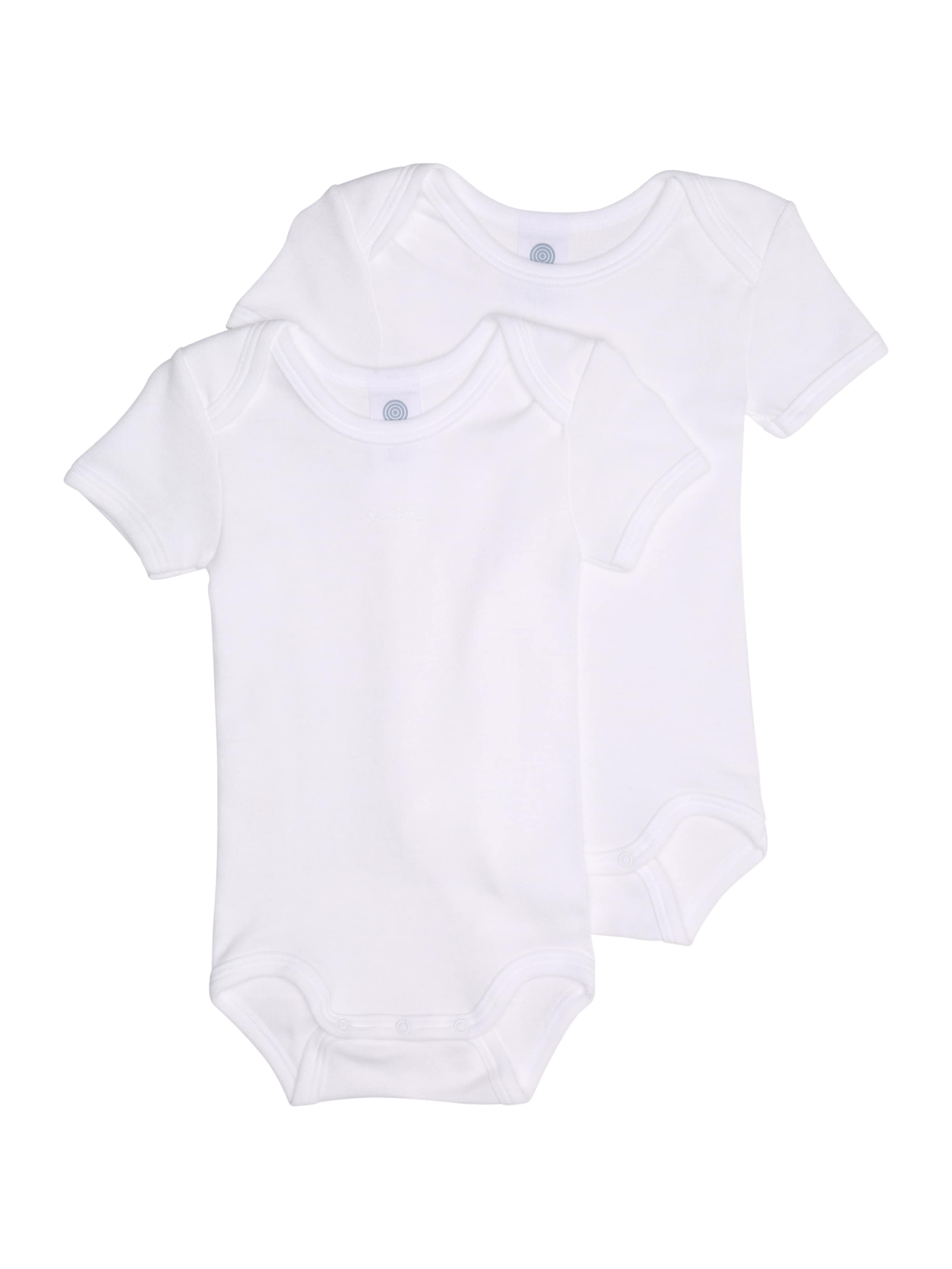 Tutina / body per bambino di Sanetta in bianco: frontale