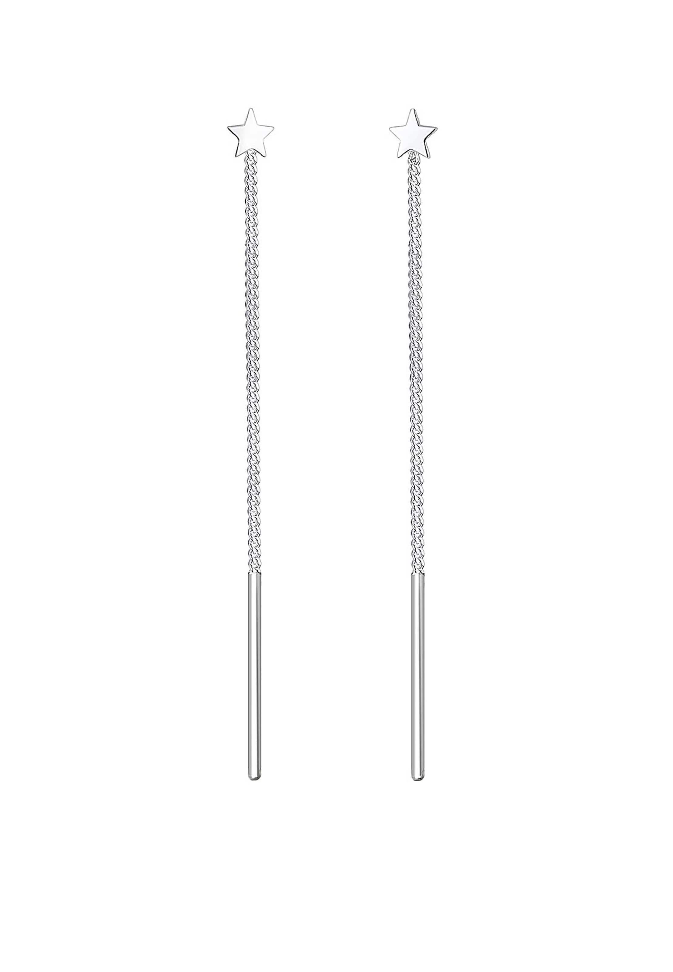 ELLI Ohrringe 'Astro' in Silber: Vorderseite