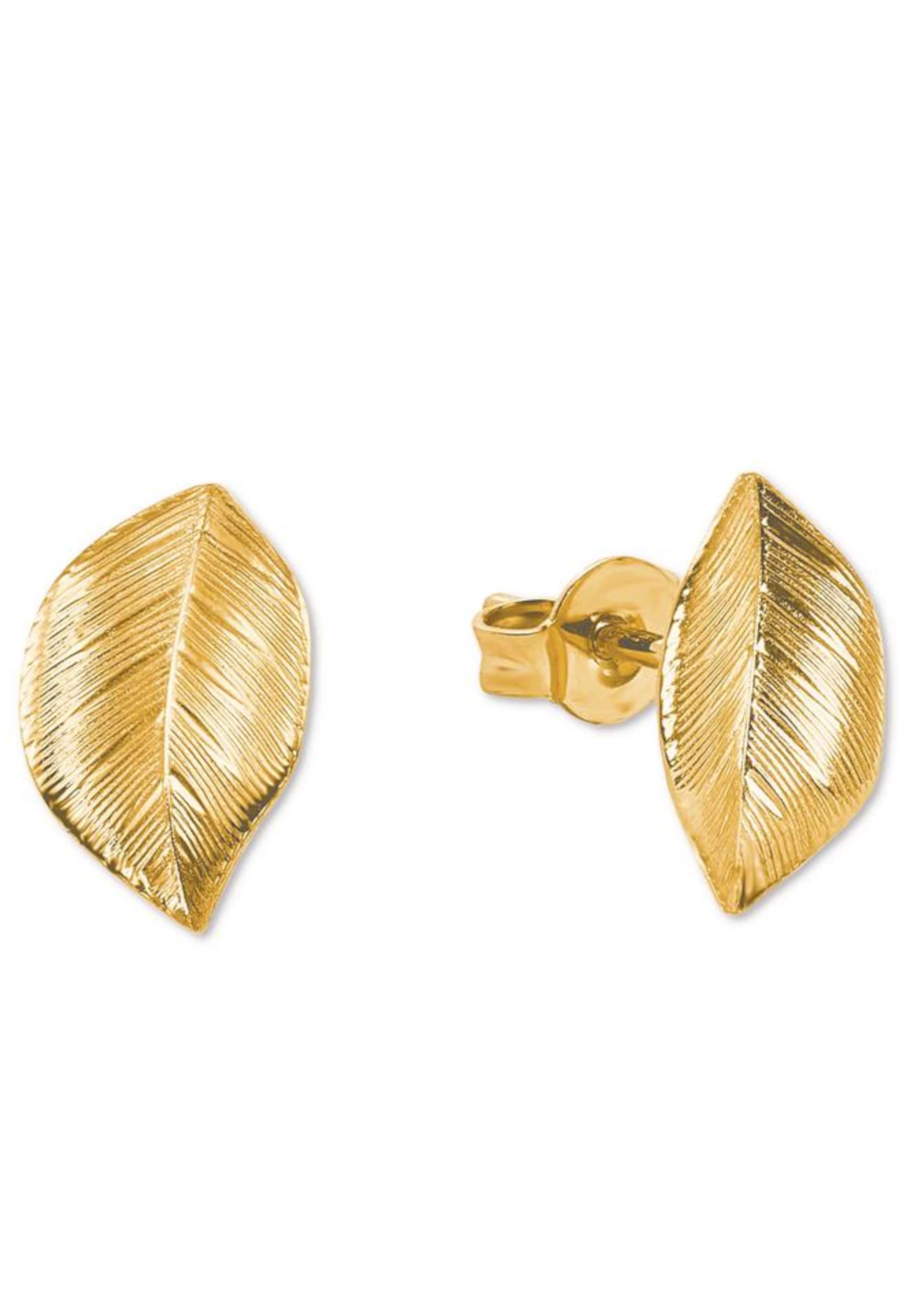 AMOR Ohrstecker 'Blätter' in Gold