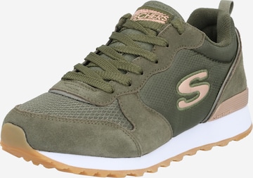 Baskets basses SKECHERS en vert : devant