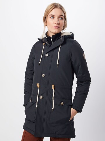 Derbe Winter Parka 'Festland Friese' in Black: front