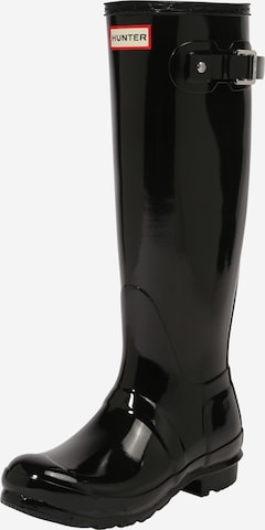 HUNTER Gummistiefel in Schwarz: predná strana